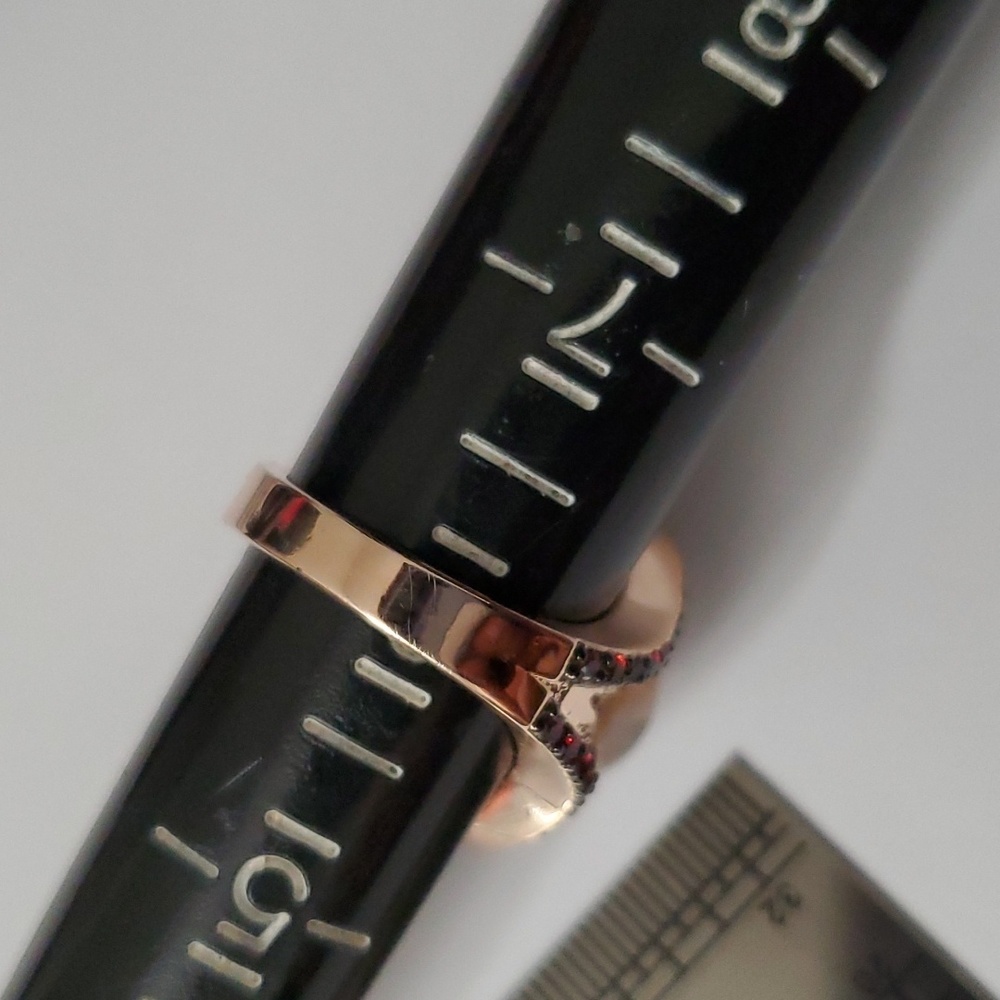 Sterling Silver 925 MOP and Sapphire RING - Picture 4 of 5